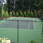 tennis court installation by home court